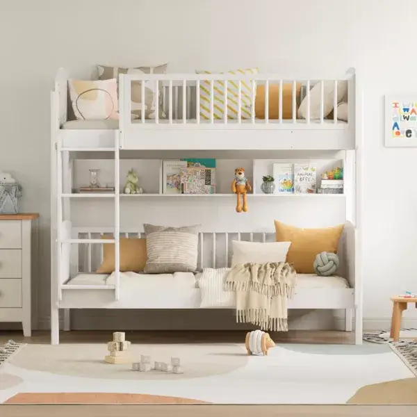 Boori (AUS) -   Matilda Single Bunk Bed With Front Ladder (White) (UK Version)